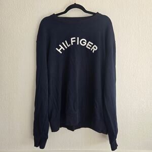 Tommy Hilfiger Unisex XXL Navy Long Sleeve Crew Neck Pre-owned Great